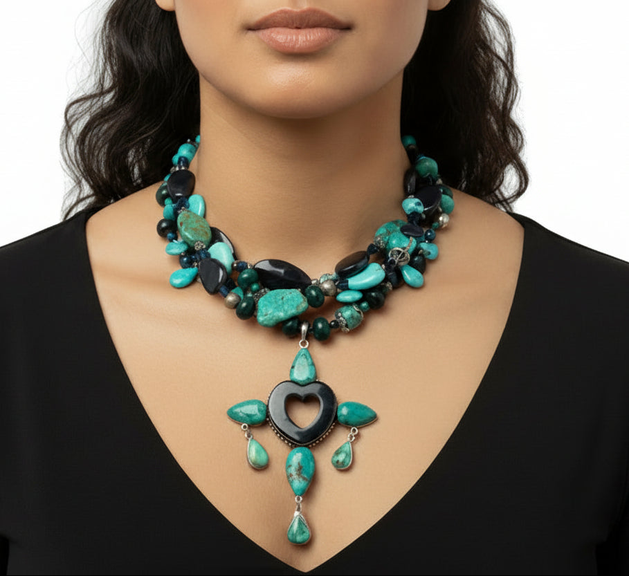 Five Strand Belt, Necklace and Bracelet - All in One.