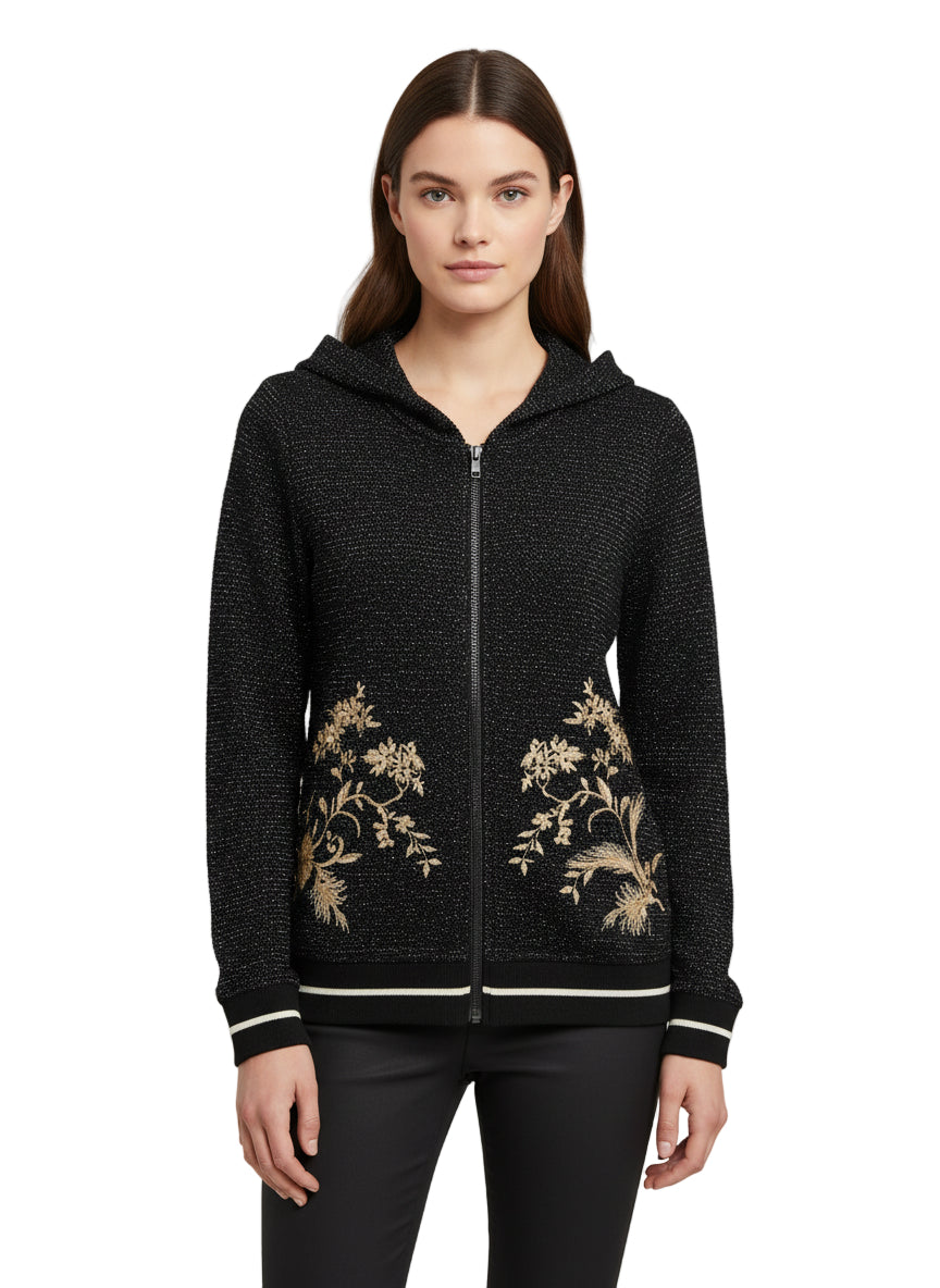 Metallic Thermal Zip Up Hoodie - Molly