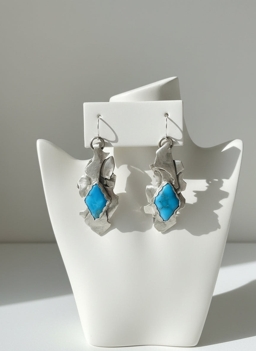Earrings - Ithaca Peak Turquoise/Sterling Silver