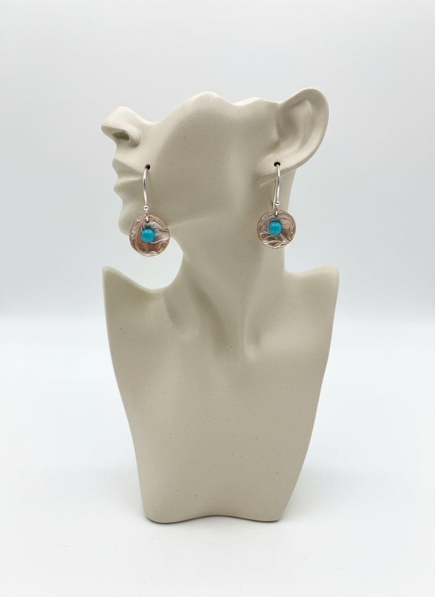 Earrings - Vintage Kingman Mine Turquoise