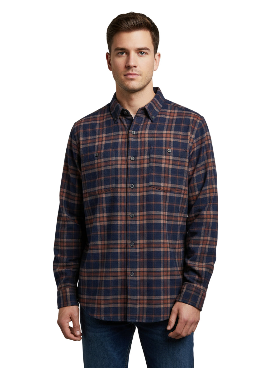 Farmington Brushed Cotton Button Down Shirt