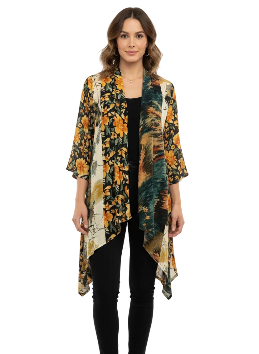 Open Front Sheer Cardigan