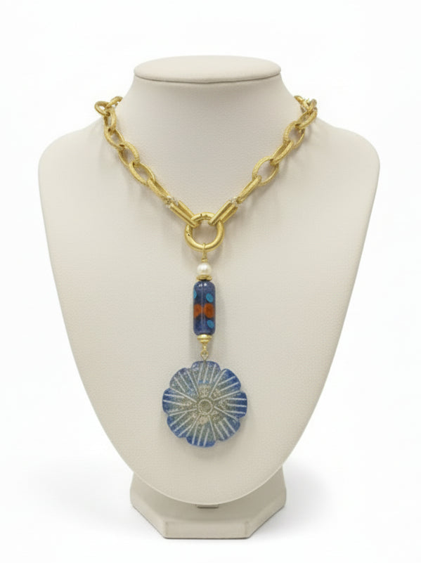 Large Gold Chain with Pendant