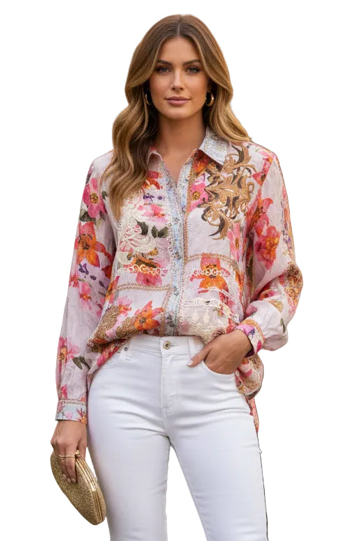 Embroided/Print Shirt