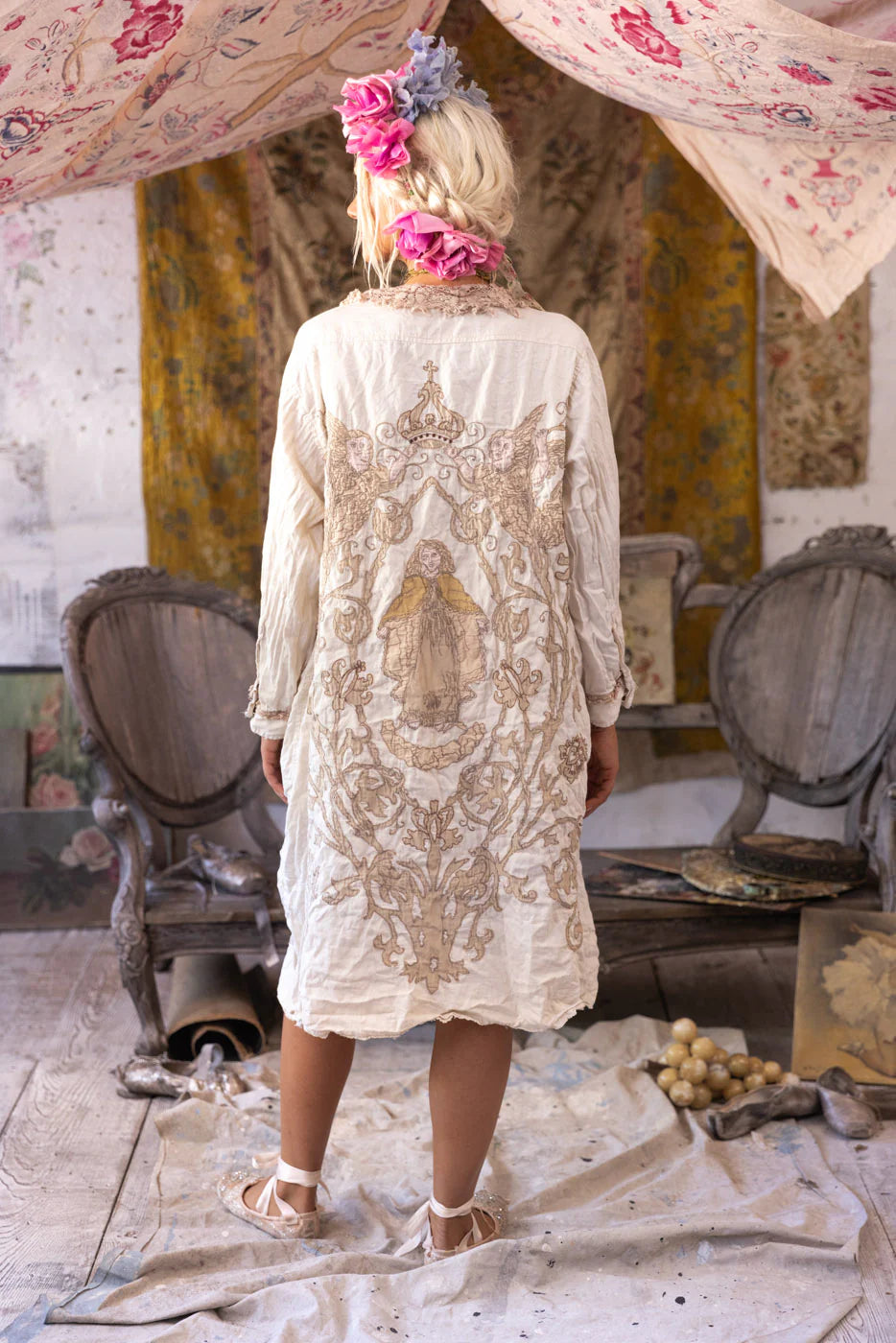 Embroidered Leola Coat