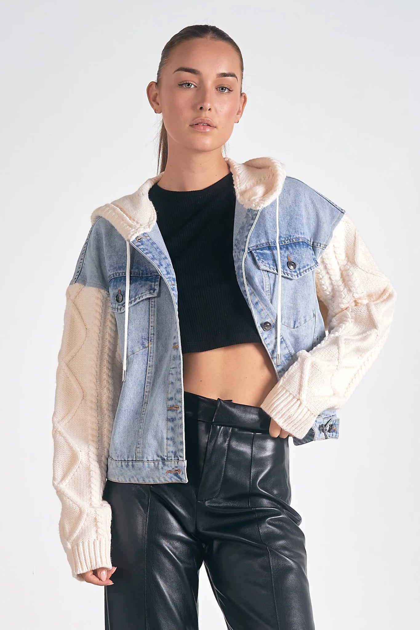 Serena Sweater Denim Jacket