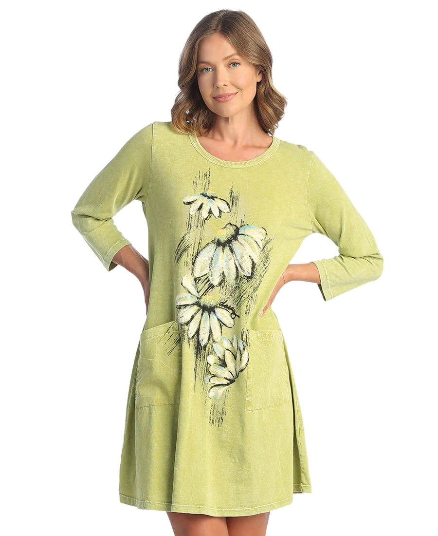 Mineral Wash Dress with Pockets - Lucy