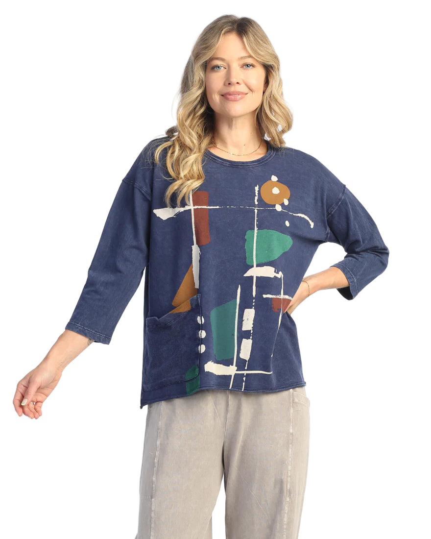 Mineral Washed Drop Shoulder Top - Chroma