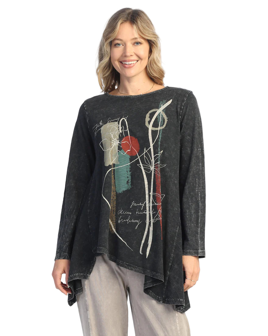 Mineral Washed Asymmetric Top - Poem