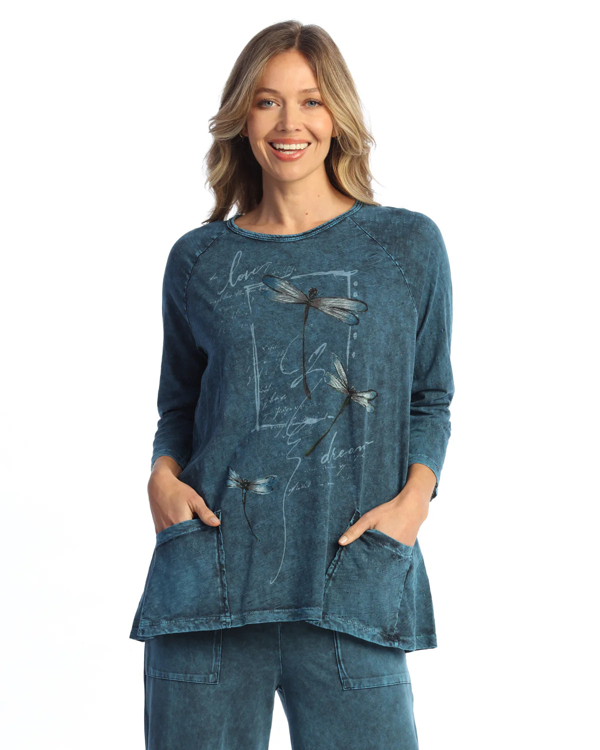 Patch Pockets Tunic Top - Flutter