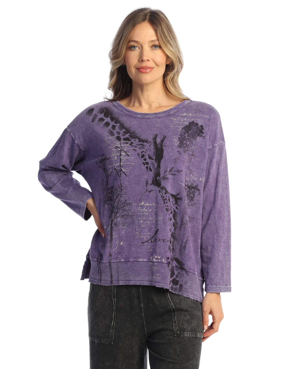 Mineral Washed Tunic Top - Safari
