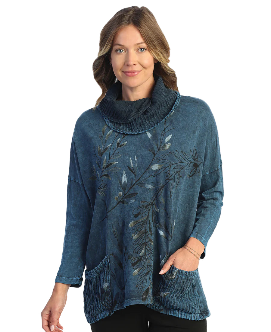 Mineral Washed Patch Pocket Top - Whisper
