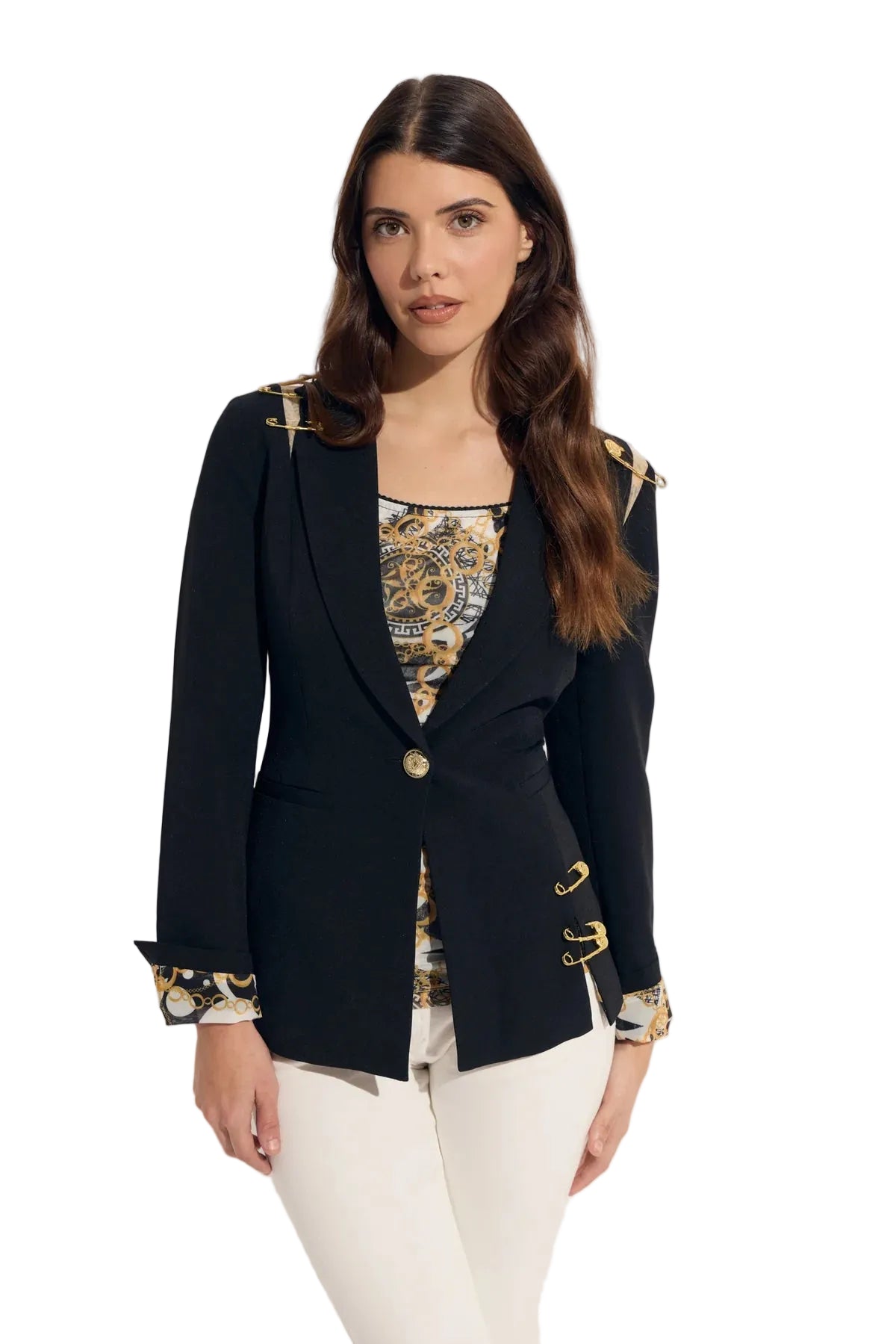 Pin Brooch One Button Jacket