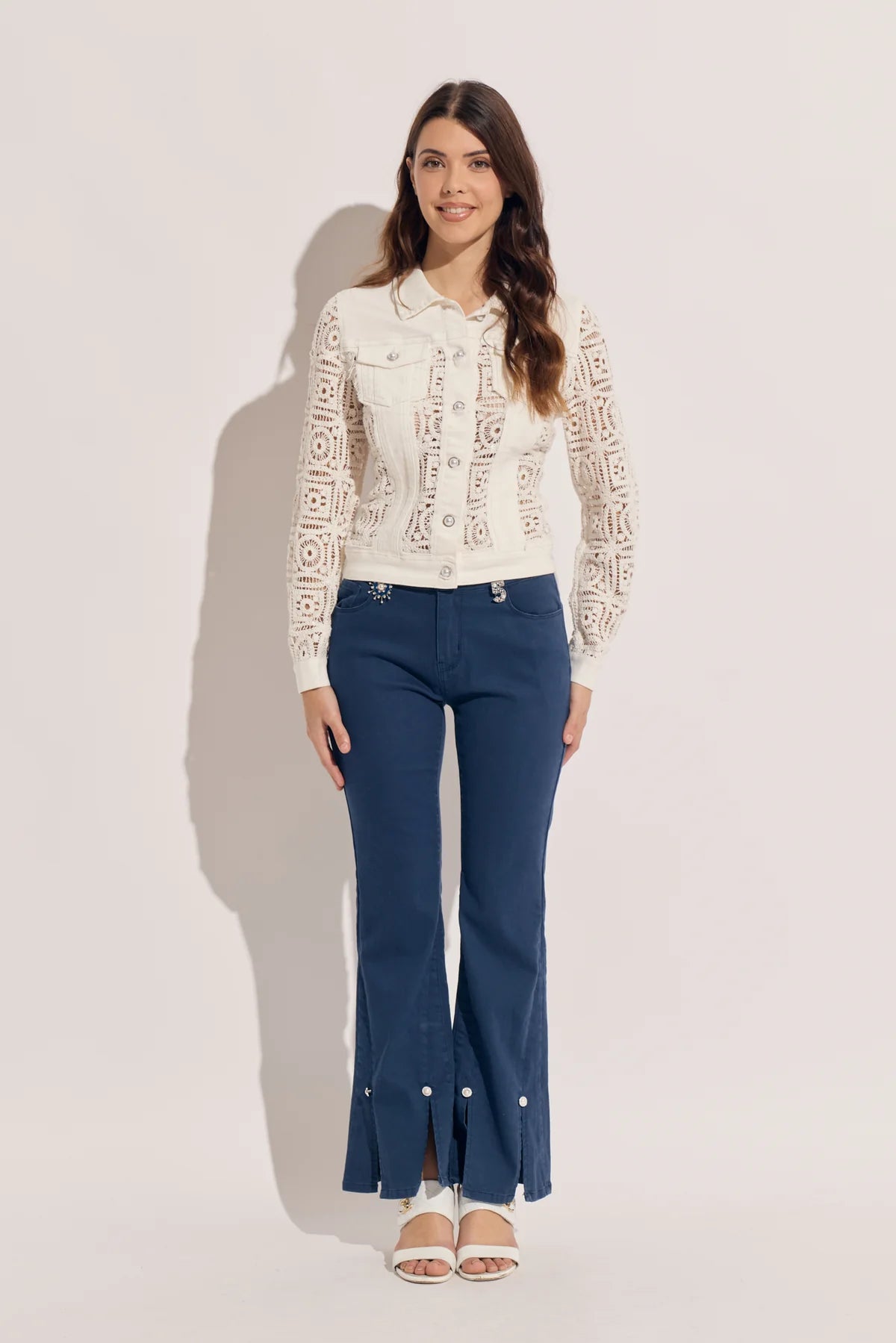 Crop Charm Pocket Carwash Bottom Jeans