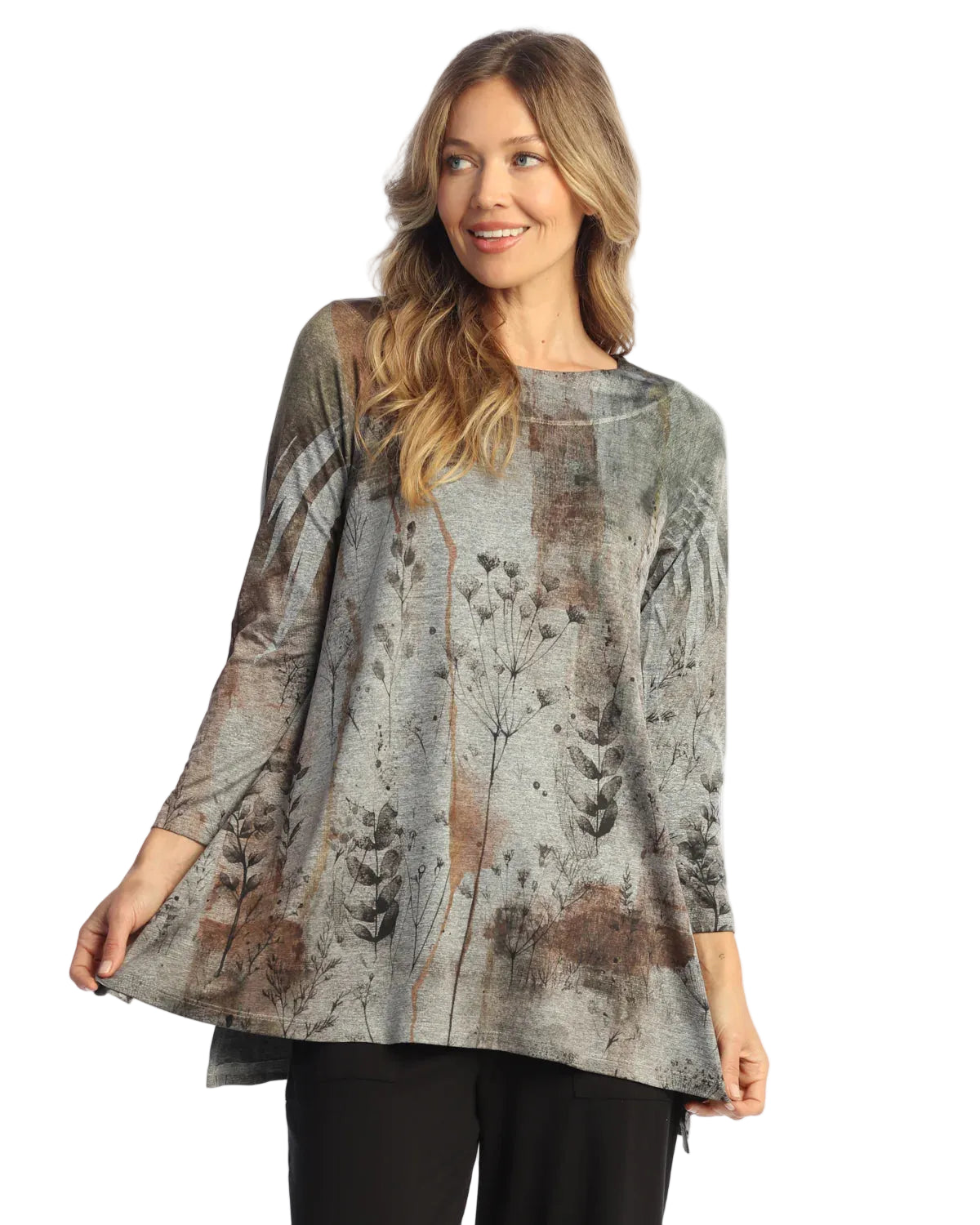 Silky Round Neck Tunic - Day Dream