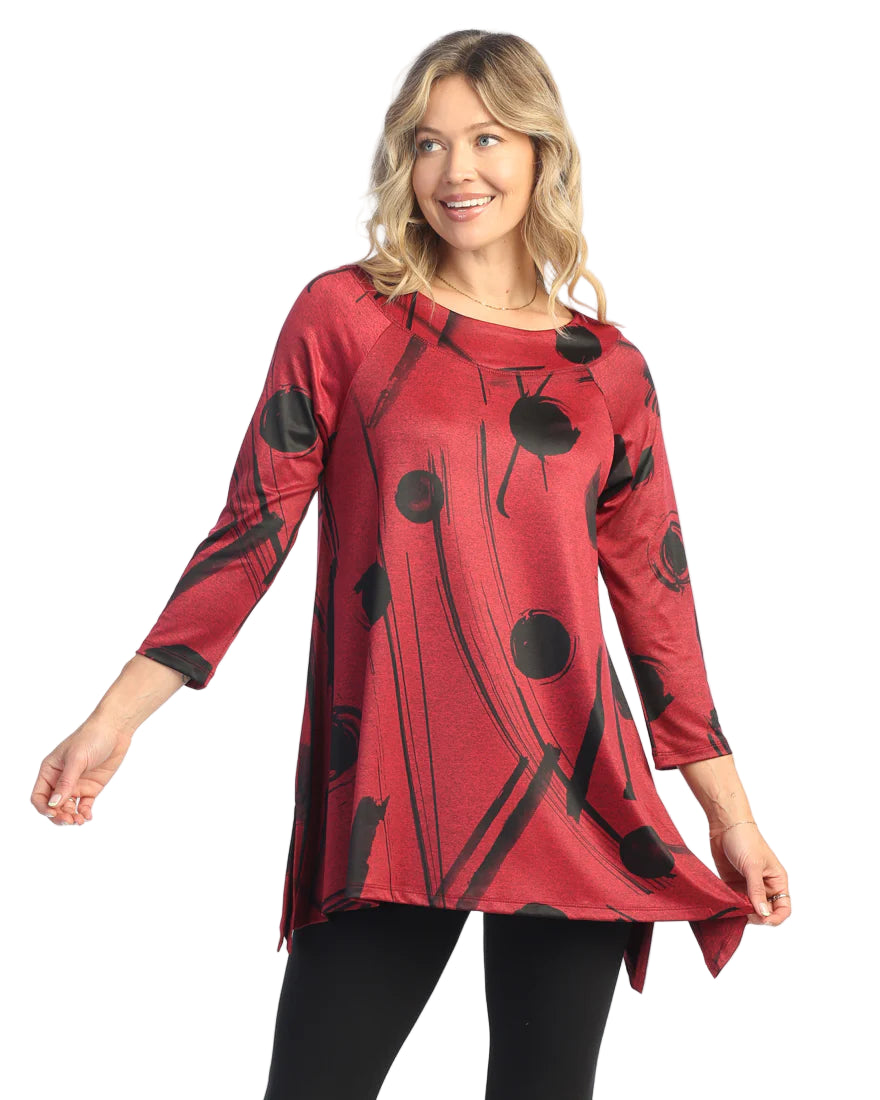 Slinky Like Knit Tunic Top - Bimba
