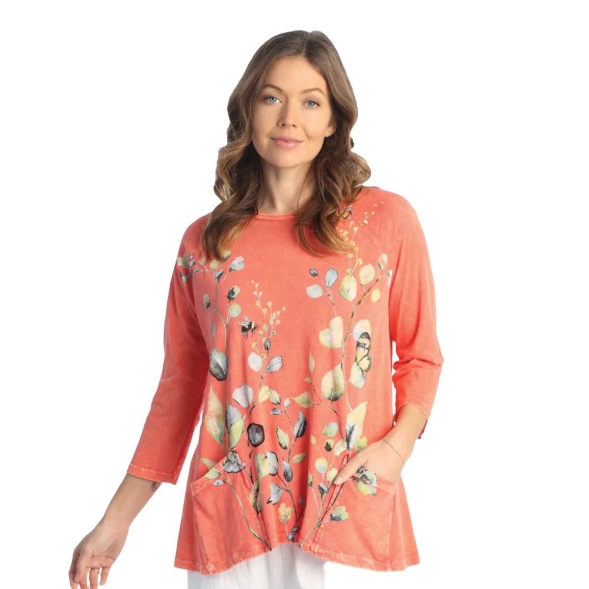 Patch Pockets Tunic Top - Kelly