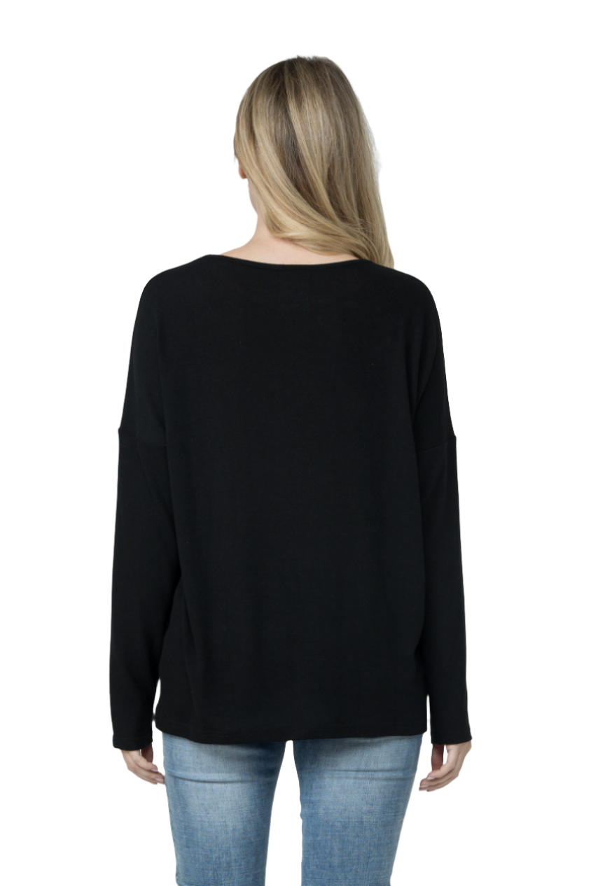 Dolman Long Sleeve Top with Studs