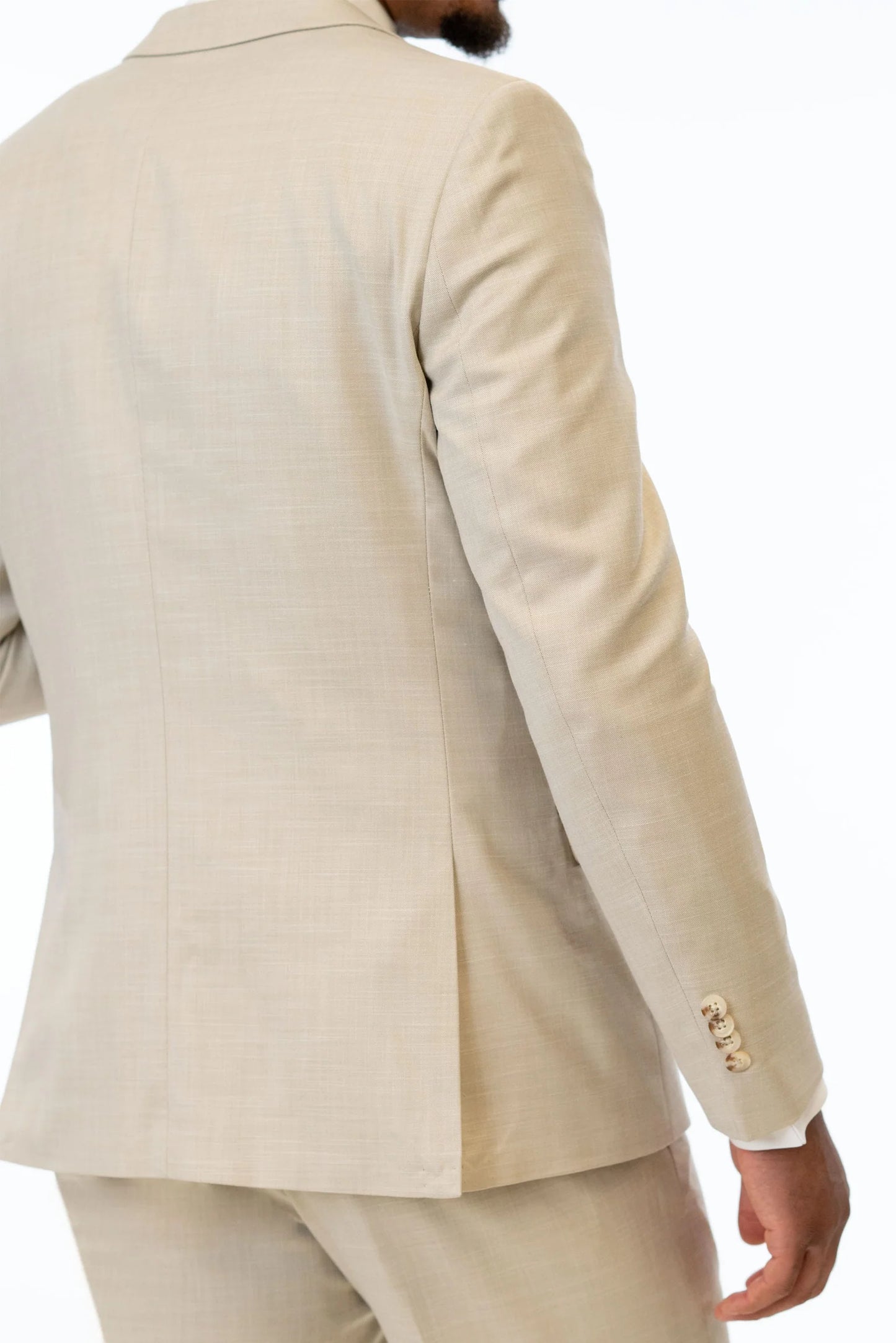 Tan Stretch Slim Fit Suit Coat by Couture 1910