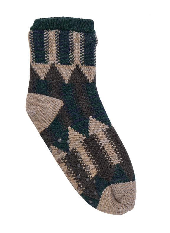 M Jacquard Lined Slipper Socks