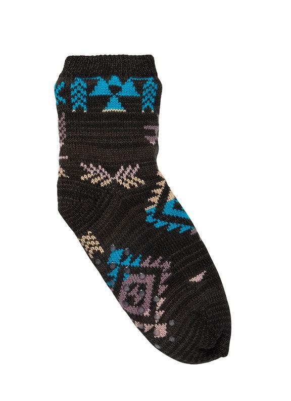 M Jacquard Lined Slipper Socks