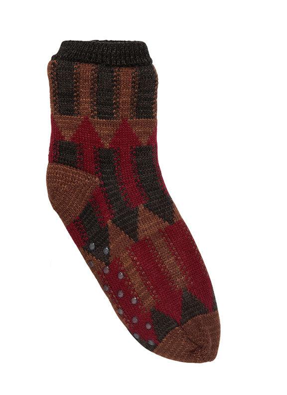M Jacquard Lined Slipper Socks
