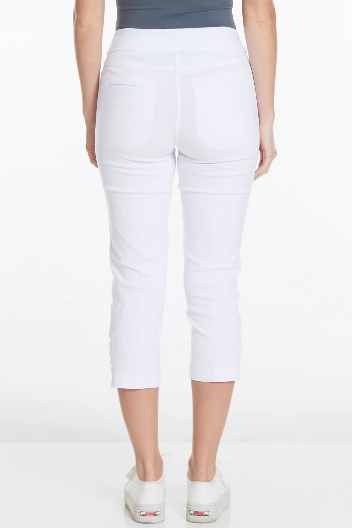 Pull-On Crop Pant w/Pockets & Strap Hem Vents