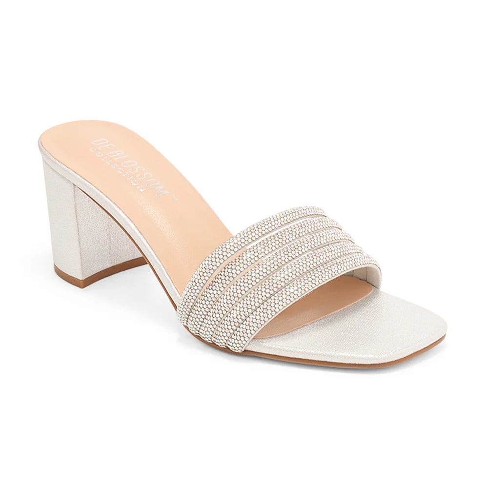 Mule Open Toe Low Block Heel
