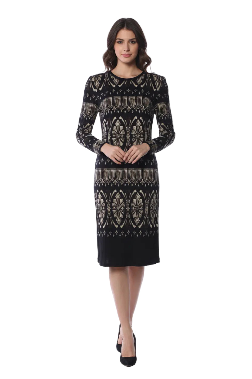 Knee Length Print Dress