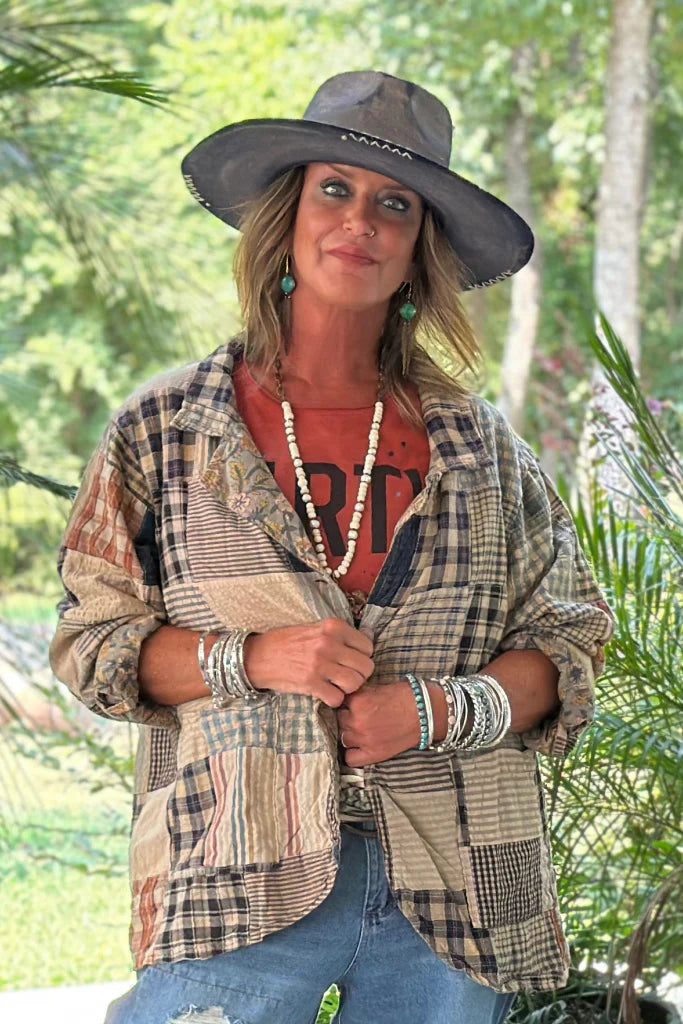 Midnight Walks Jacket - Plaid Patch