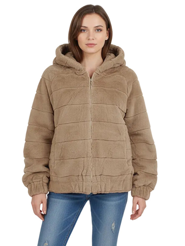Faux Fur Hooded Jacket