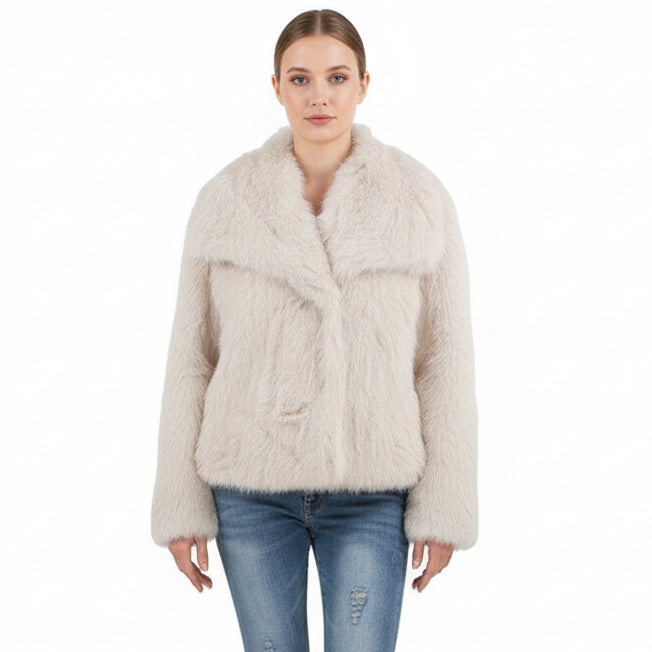 Big Collar Faux Fur Jacket