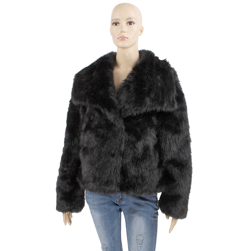 Big Collar Faux Fur Jacket