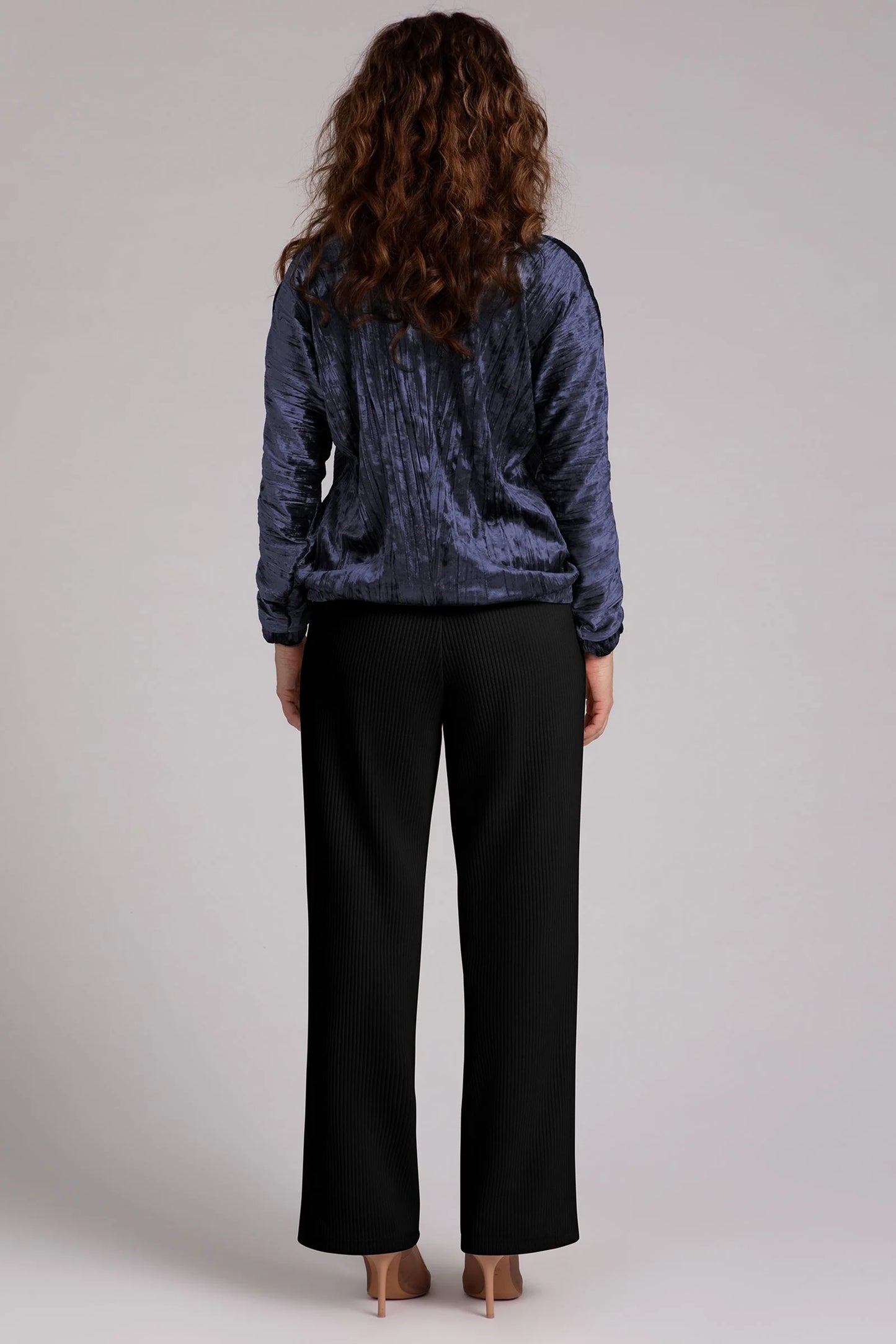 Funnel Pullover, Crinkle Velvet