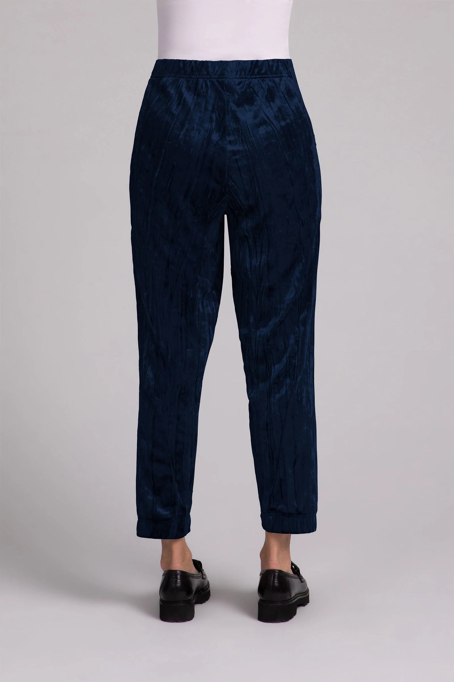 Half Cuff Jogger Pant, Crinkle Velvet