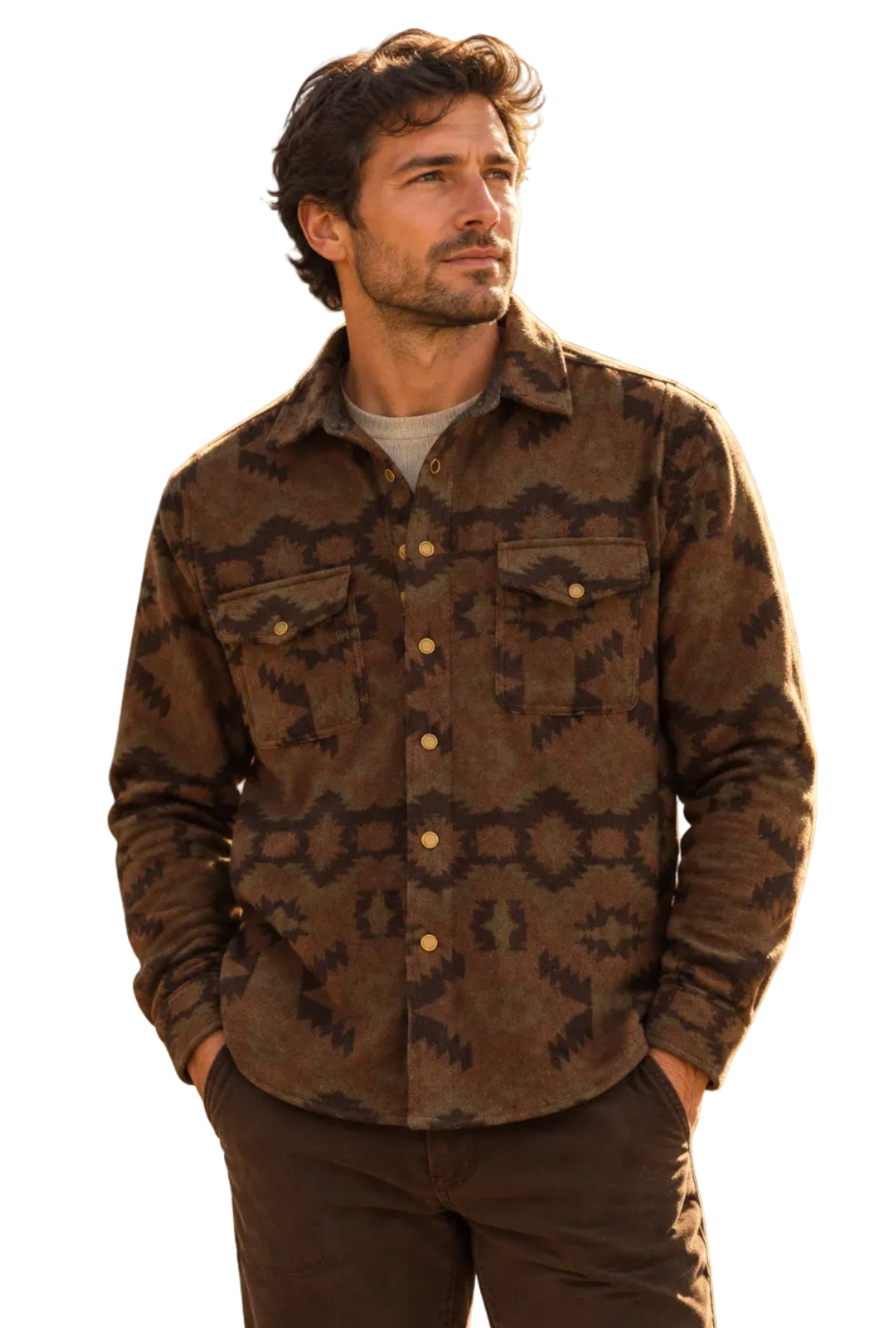Printed Micro Fleece Shacket