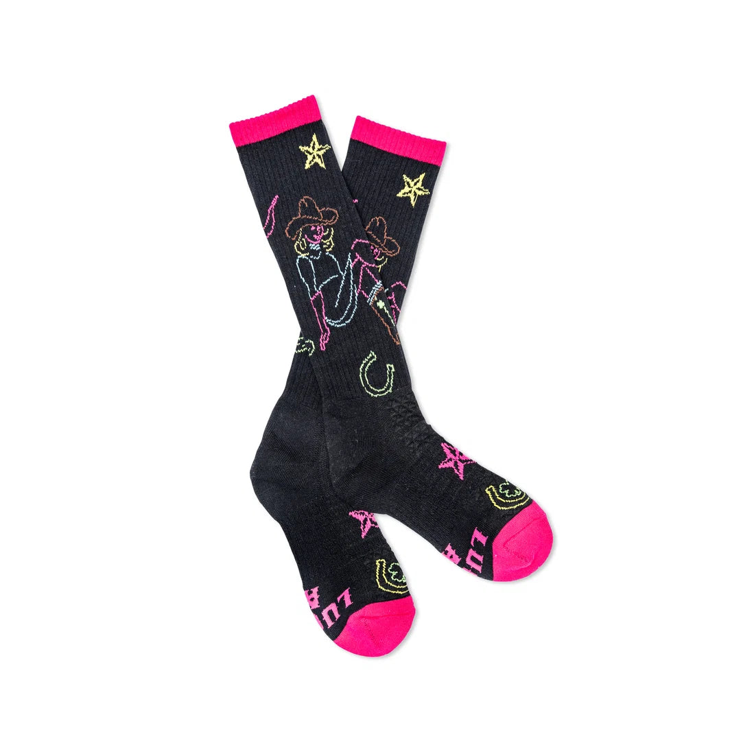 Neon Cowgirl Performance Boot Socks