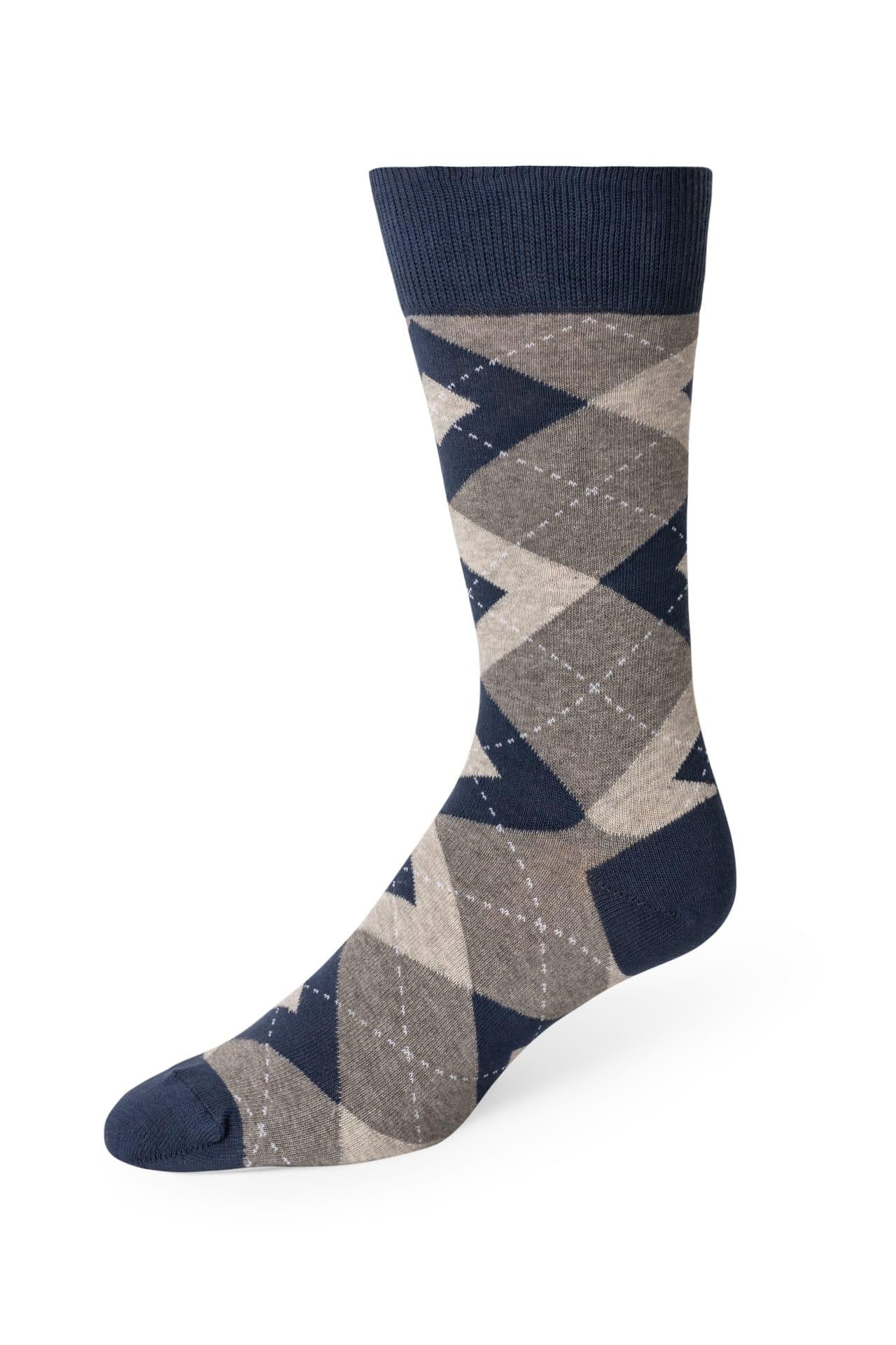 Socks Argyle Grey