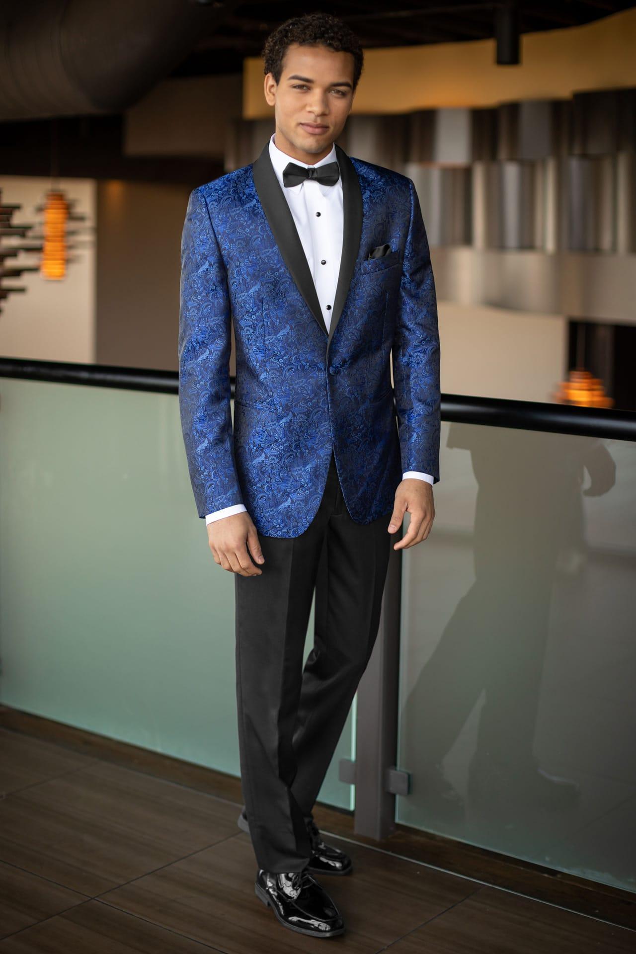 Cobalt Blue Paisley Aries Tuxedo by Mark of Distinction