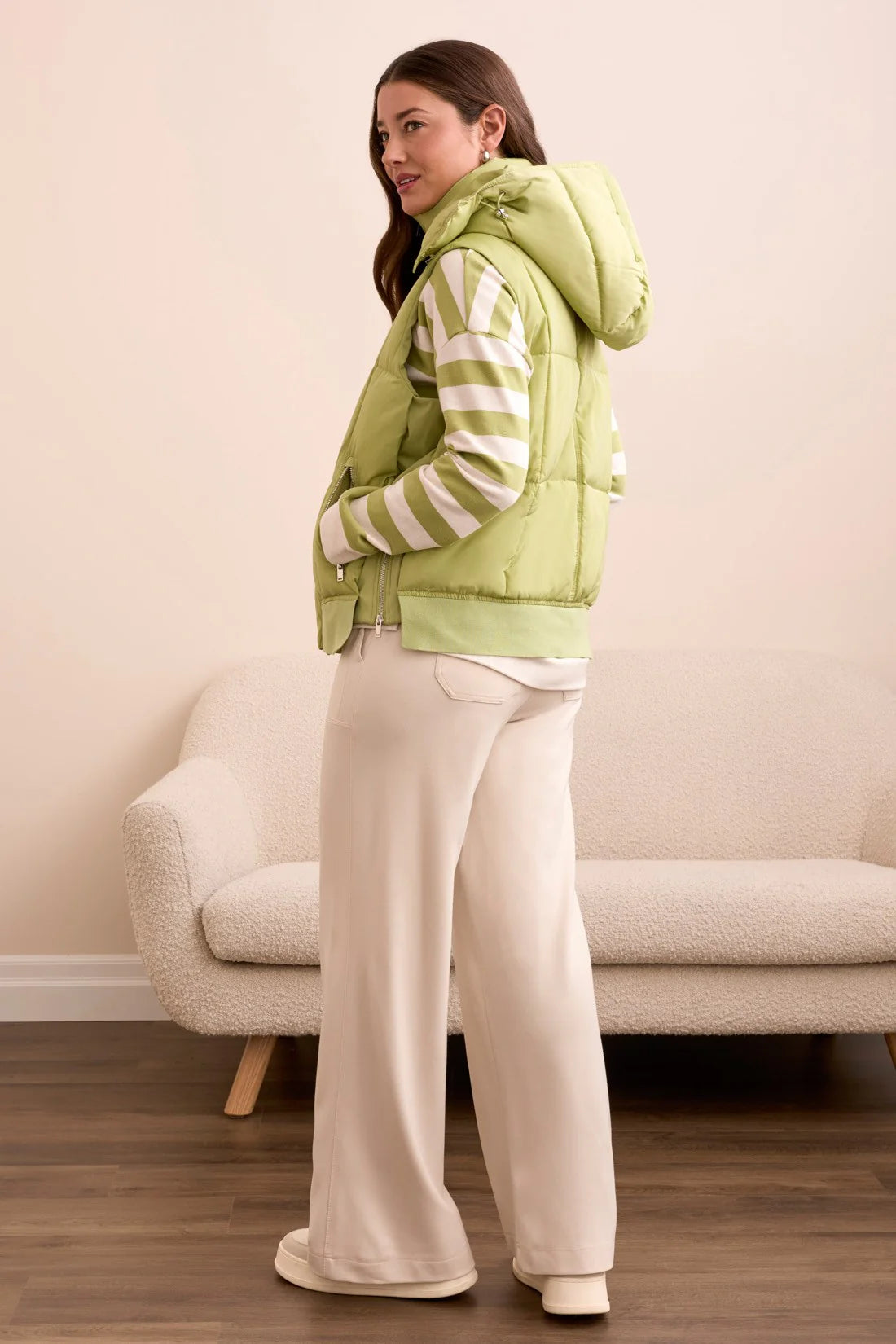 Quilted Vest with Removable Hood