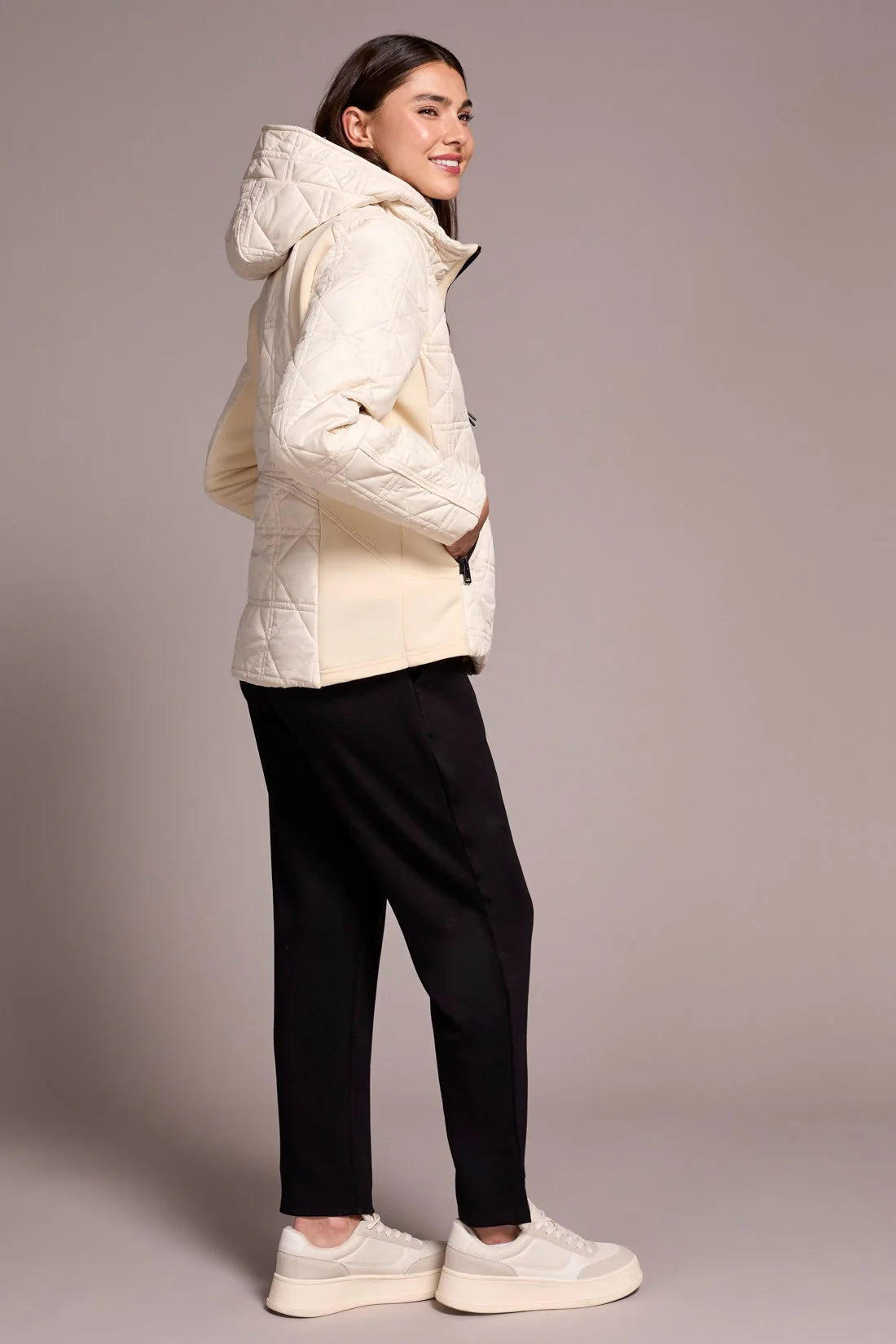 L/S Zip Front Puffer with Removable Hood