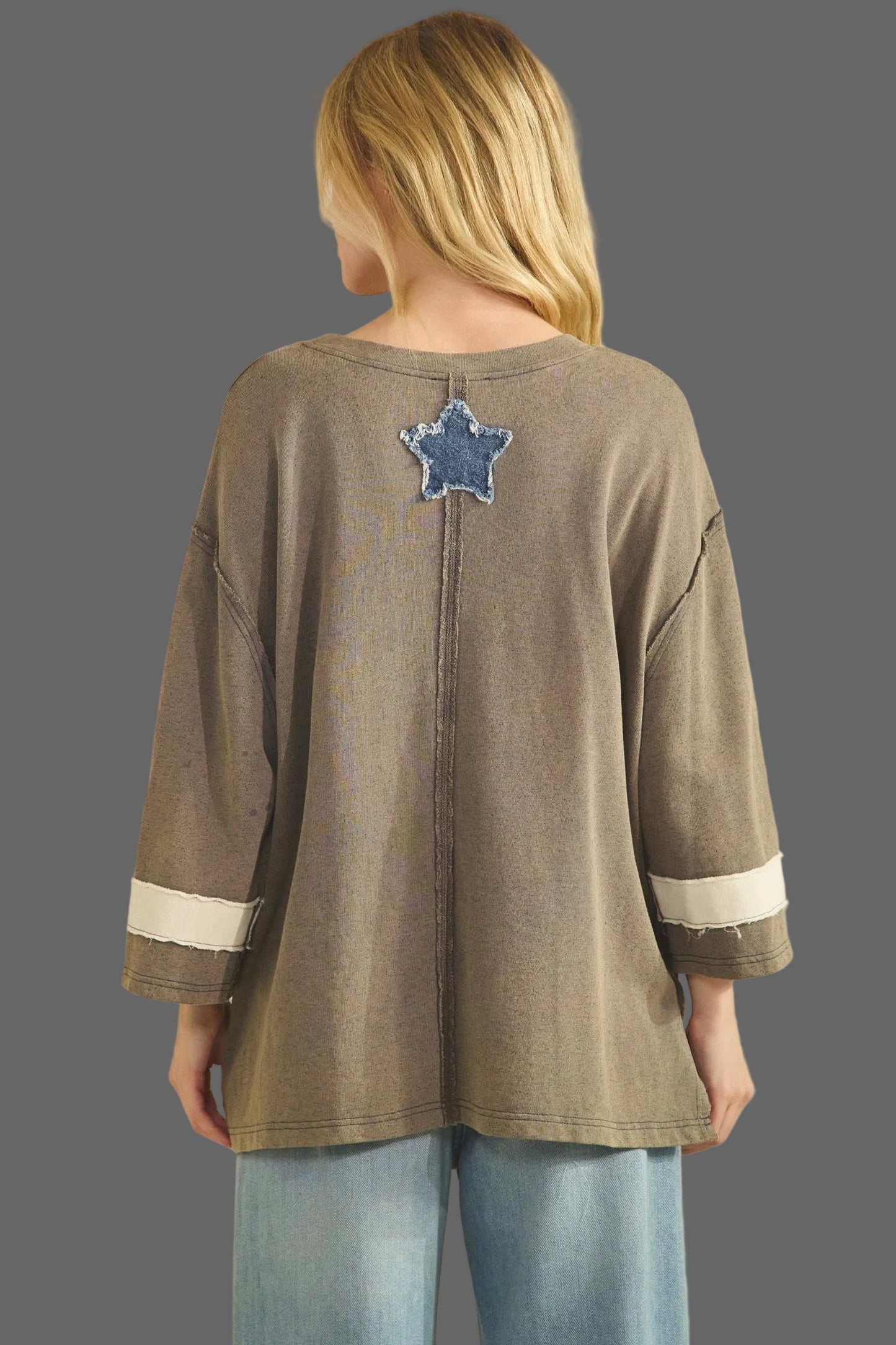 Oversized Sweatshirt with Stars
