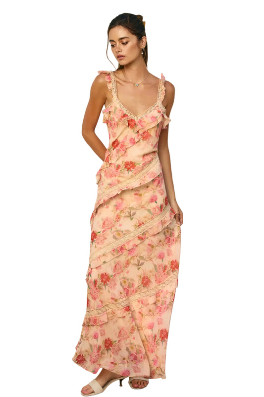 Sleeveless Print Maxi Dress