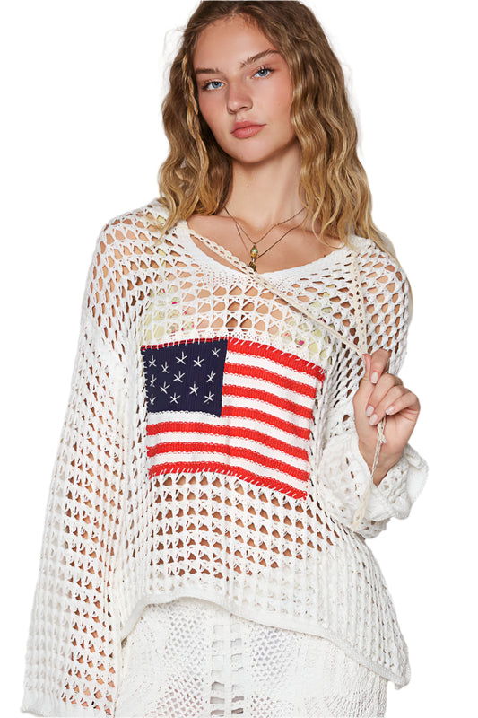 Crochet Top with Flag