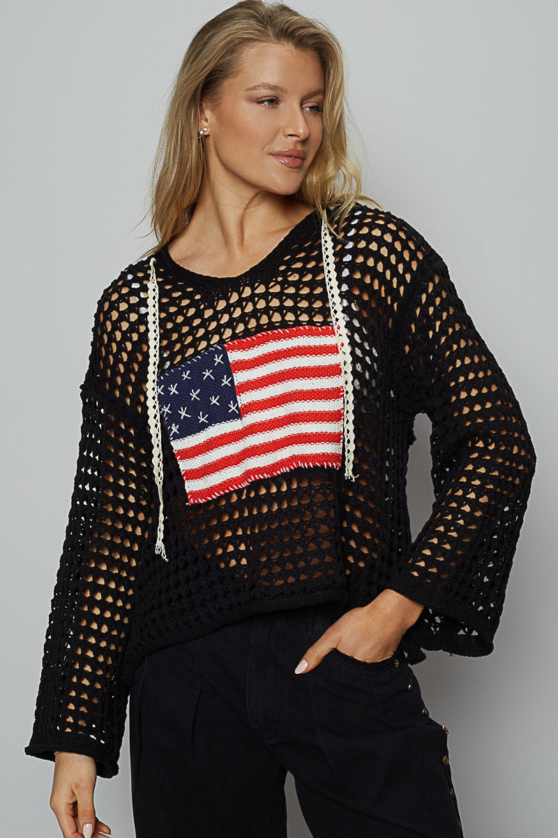 Crochet Top with Flag