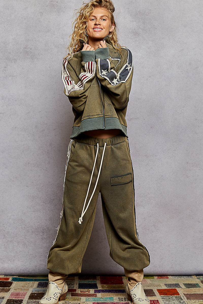 L/S Roomy Fit Jacket with Star Patch