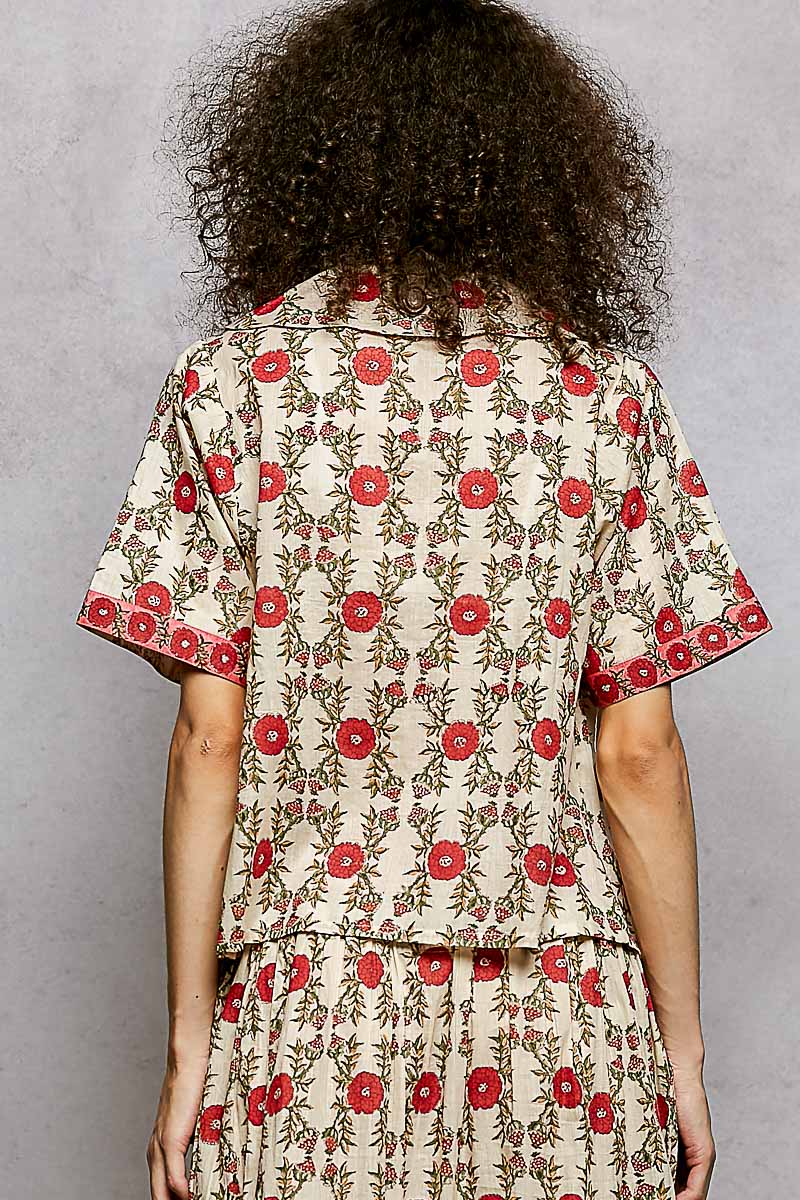 Floral Print Cotton Top