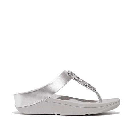 Fino Crystal - Chain M/Leather Toe-Post Sandals