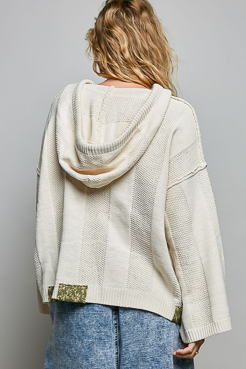 Sweater with Floral Embroidery