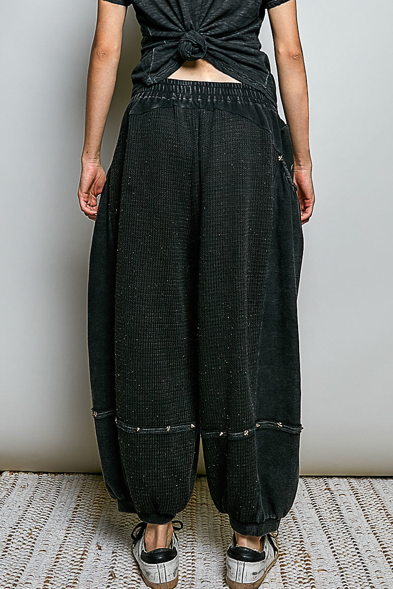 Elastic Waist High Rise Baggy Jogger Pant